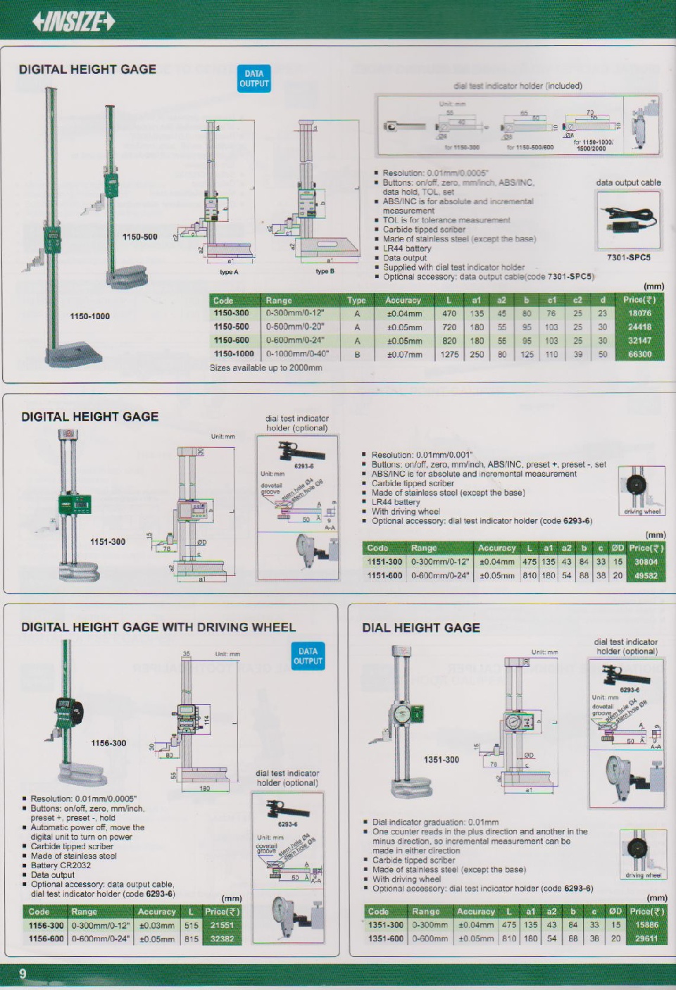 digital height gauge chennai