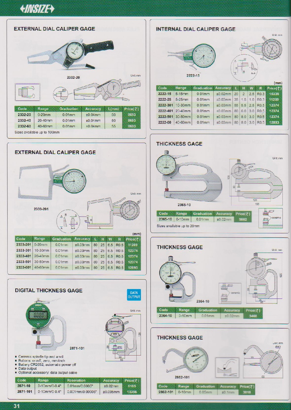 Measuring instruments thickness gauge chennai